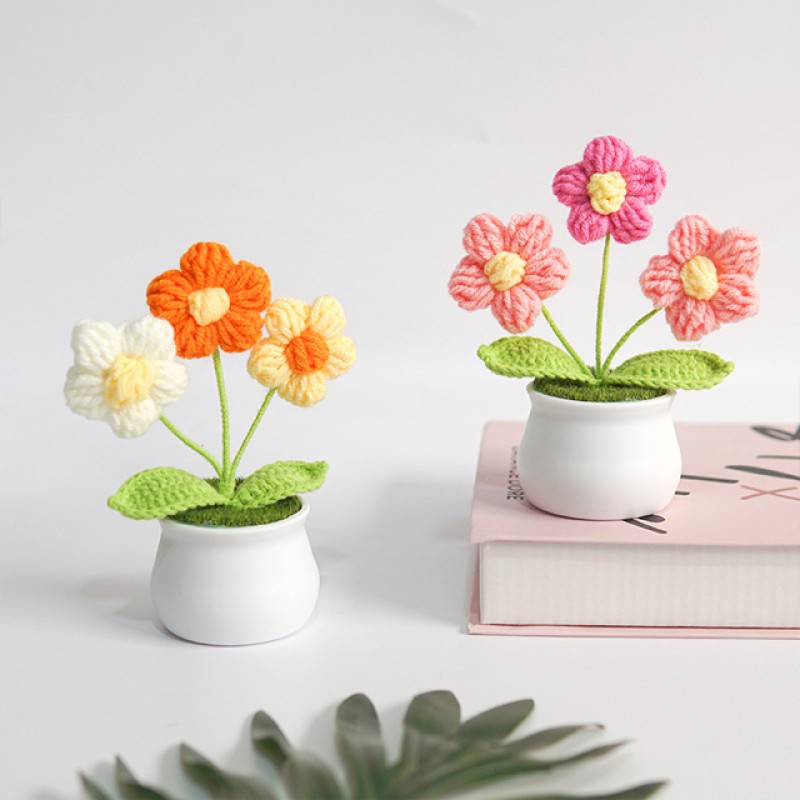Mini Potted Flower Factory Handmade Decoration