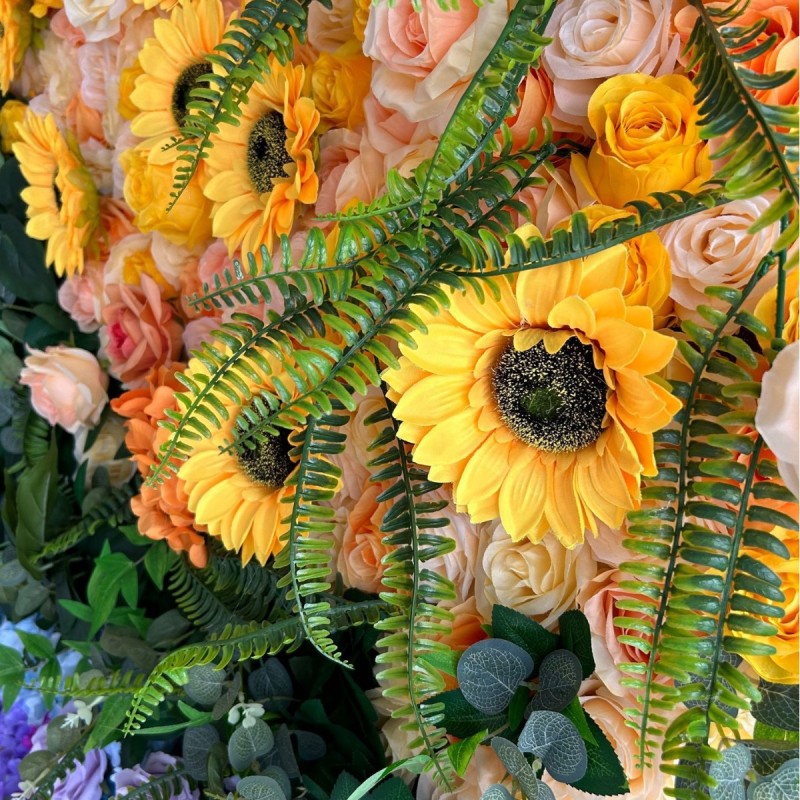 Artificial Flower Wall Manufacturer Mixed Color Custom OEM Services