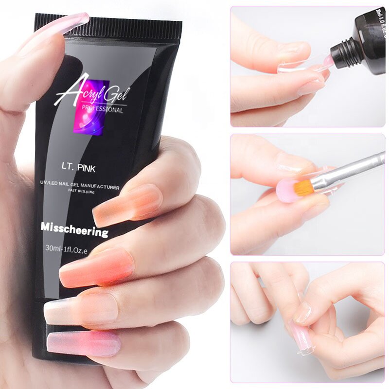 Poly UV Gel Nail Extension - Manufacturer - 9-Color 30ml Water Base French Quick Build Camouflage