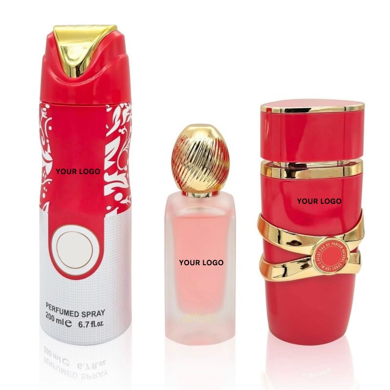 Women's Perfume Set Manufacturer - Dubai Arabian Pink White Brown 350ml Spray
