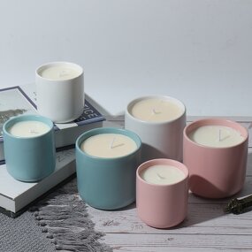 Candle Jar Manufacturer - Hot Selling Creative Macaron Ceramic with Soy Wax Candle