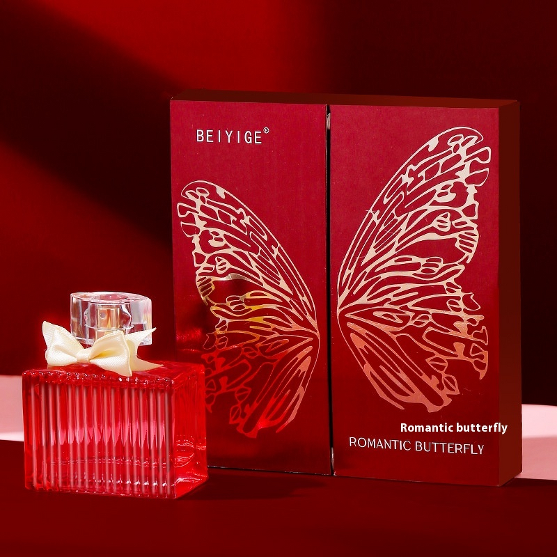 Women's Perfume Gift Box Manufacturer - Beyige Floral Pink Red Butterfly Romantic