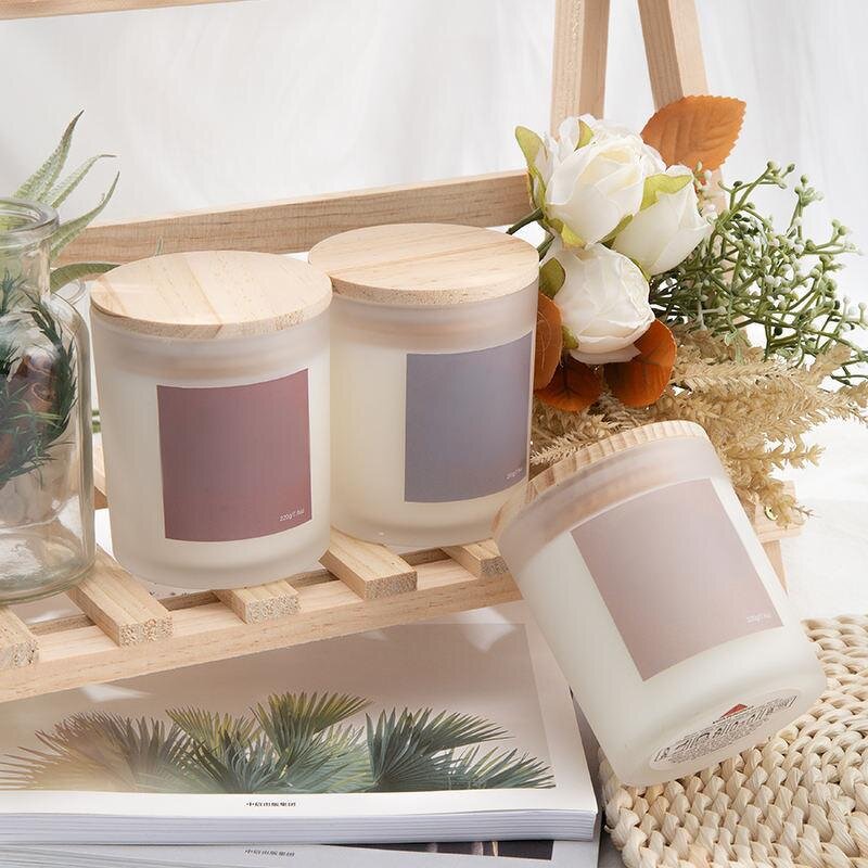 Scented Candle Manufacturer - Wholesale Frosted Glass Holder Handmade White Soy