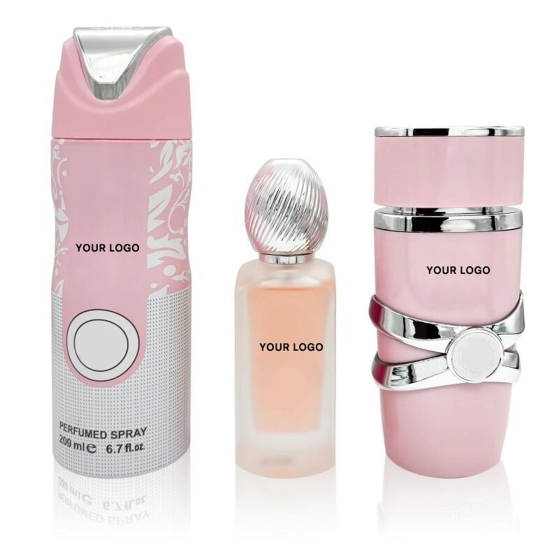 Women's Perfume Set Manufacturer - Dubai Arabian Pink White Brown 350ml Spray
