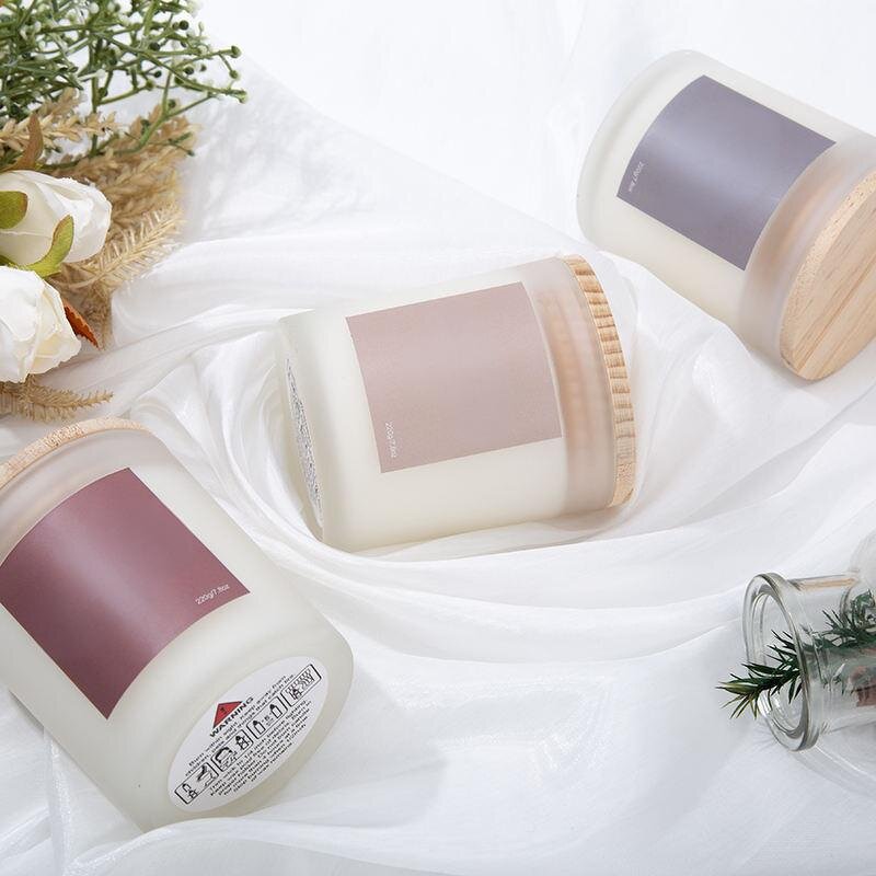 Scented Candle Manufacturer - Wholesale Frosted Glass Holder Handmade White Soy