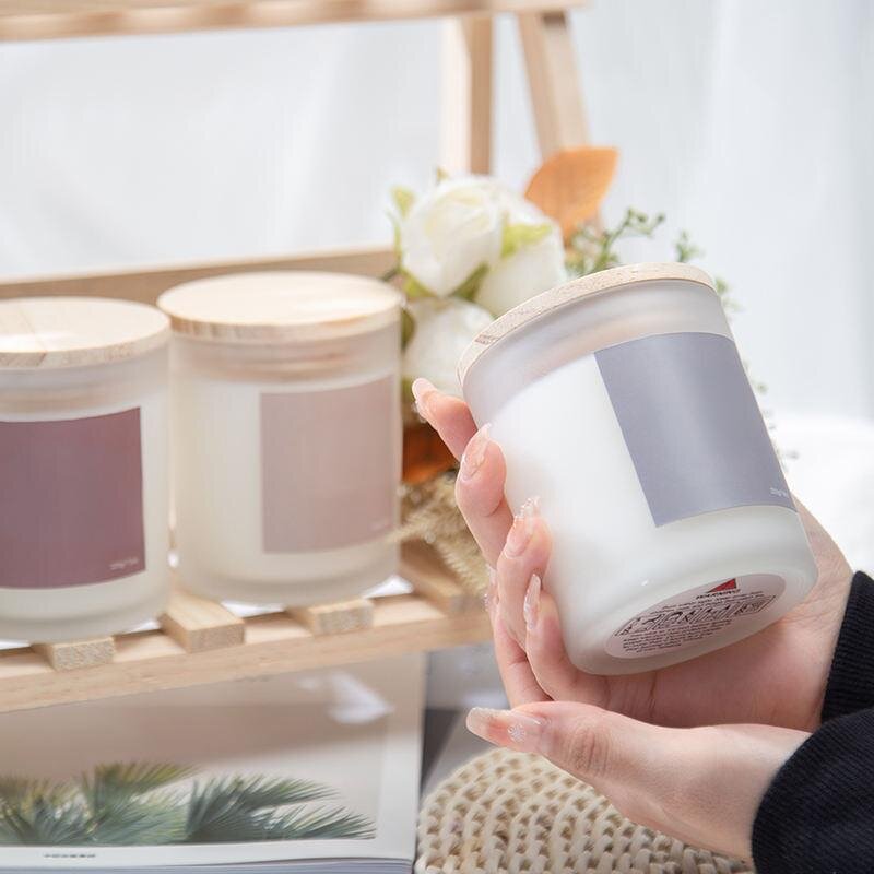 Scented Candle Manufacturer - Wholesale Frosted Glass Holder Handmade White Soy