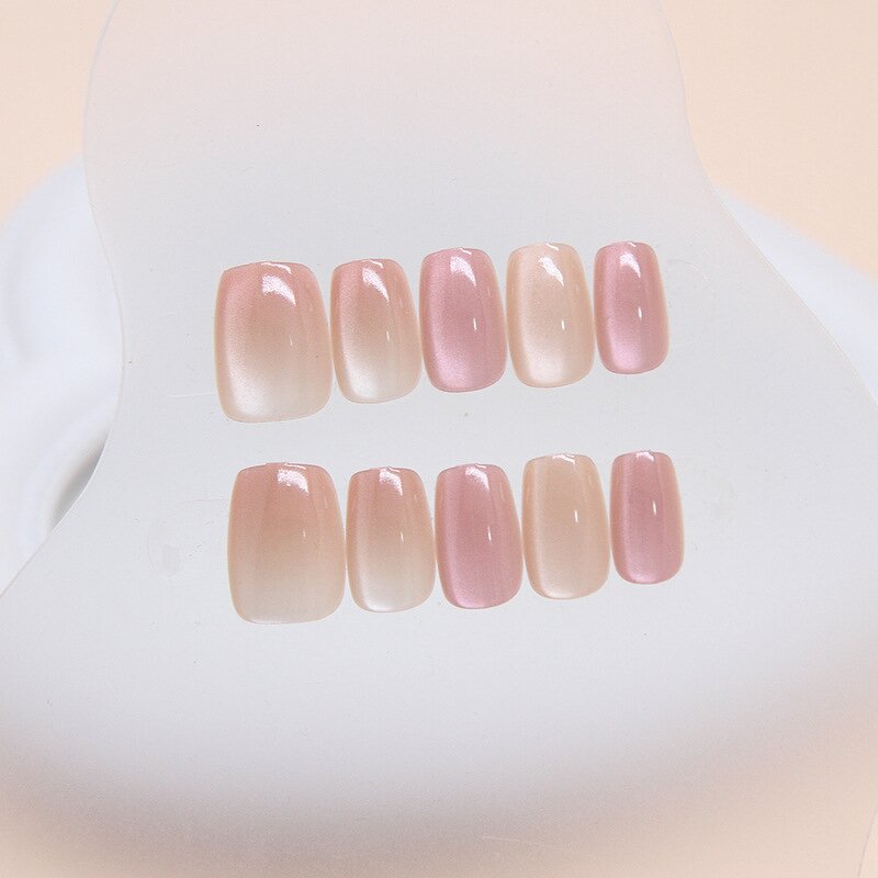 False Nails Manufacturer - 2025 Hot Selling Cat Eye Art Tips 30Pcs Prefabricated Coffin