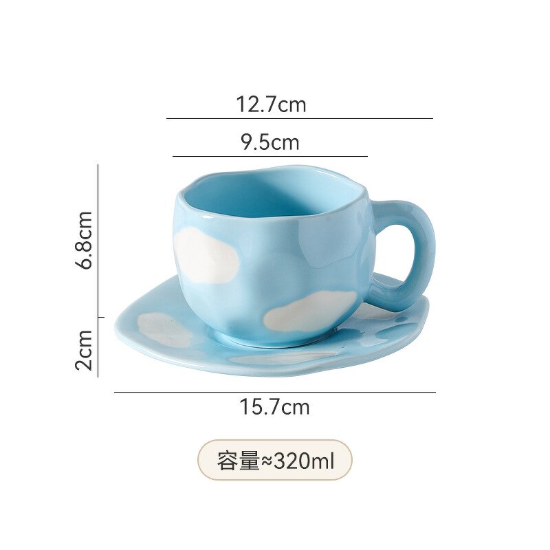 Ceramic Mug Set Manufacturer - Quick Shipment Handmade Irregular 320ml Hand Pinch