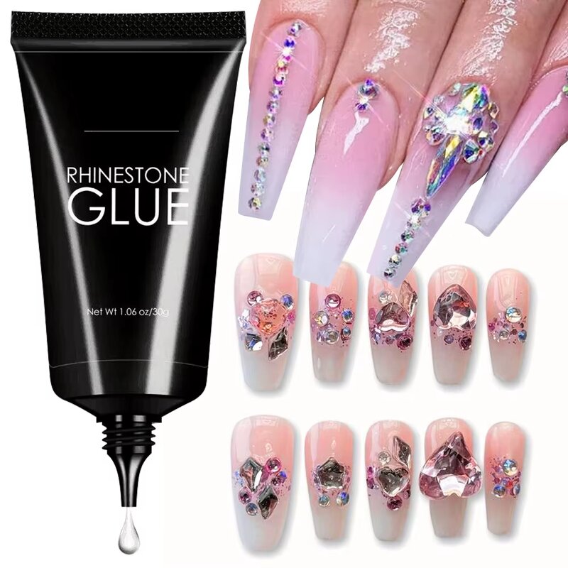 Nail Rhinestone Glue Manufacturer - Hot Sale Designer Adhesive UV Gel 0.1g 30-Day Lasting