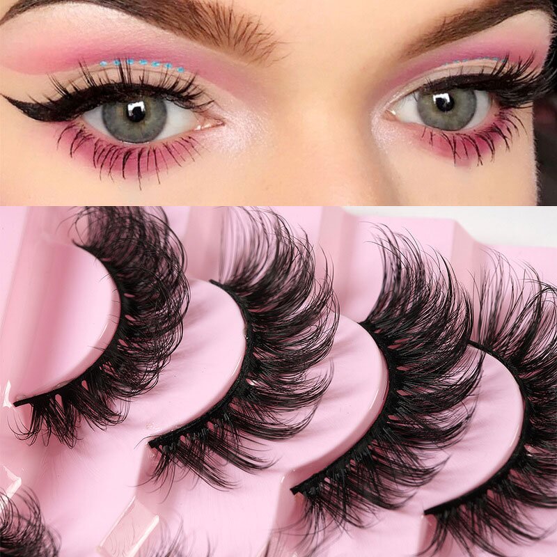 False Eyelashes Manufacturer - Curly Hick Messy Crossed Fluffy Mink Thick 3d Clusters
