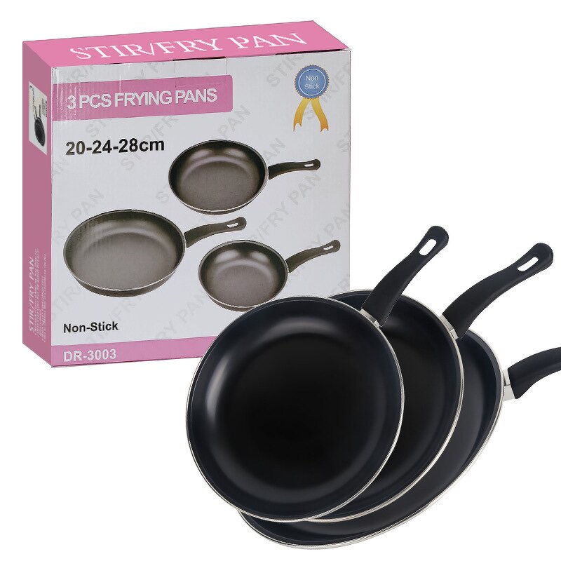 Frying Pan Set Manufacturer - 3 Piece Nonstick Omelette 8 9.5 11 Inch with Handles