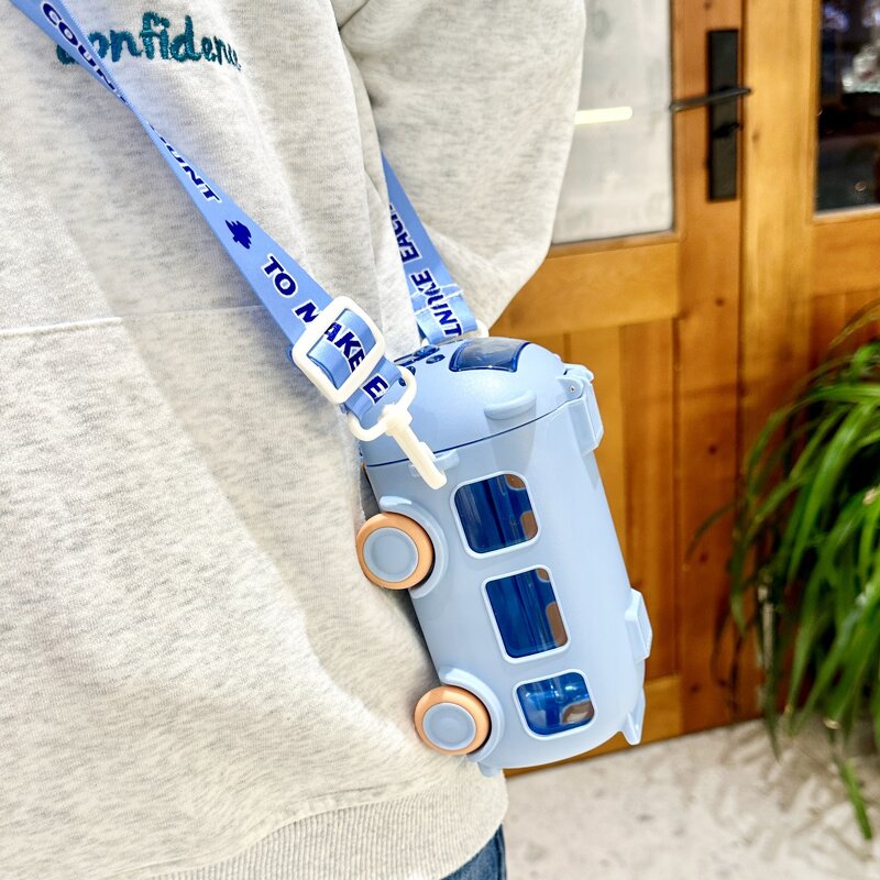 Water Bottle Manufacturer - 500ml Leakproof Cute Cartoon Car with Removable Straw for Kids