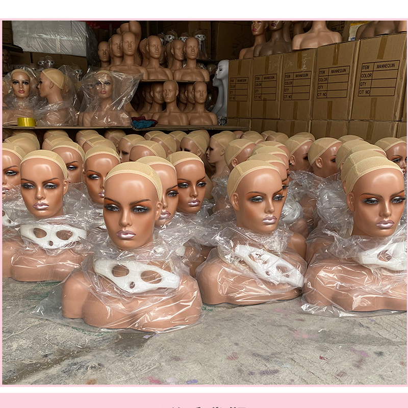 Mannequin Head Manufacturer - European American with Shoulder for Wigs & Display