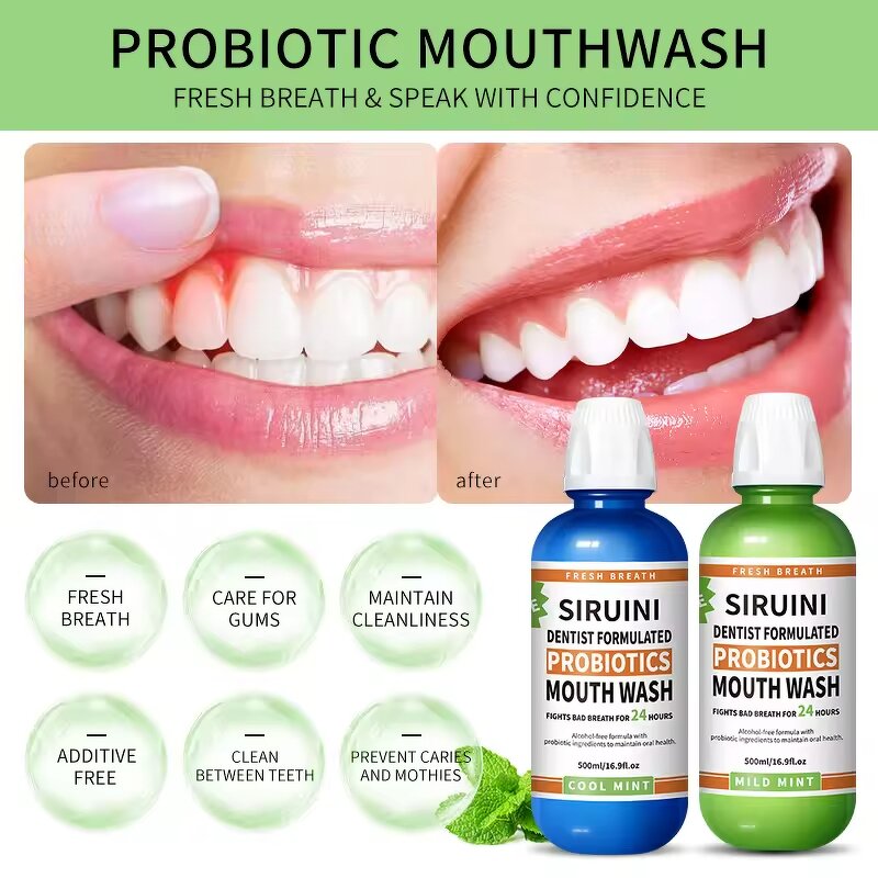 Mouthwash Manufacturer - 500ml Custom Logo Alcohol Free for Daily Dental Care