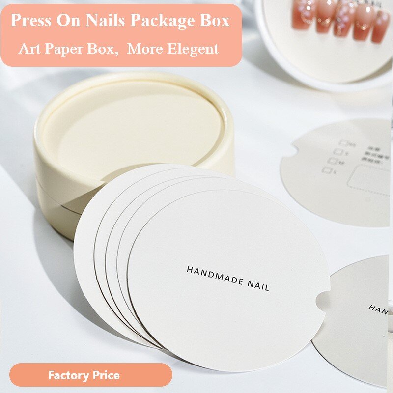 Press-On Nail Boxes Manufacturer - New Arrival Round Package Protective for Nail Supplies