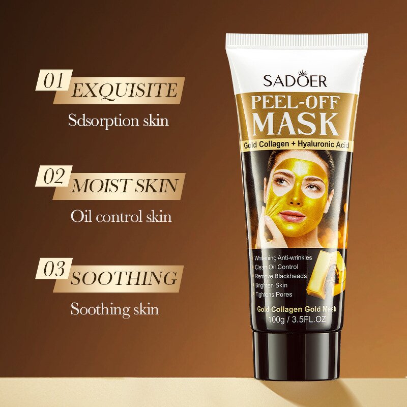 Facial Mask Manufacturer - SADOER 24K Gold Foil Peel-Off Effectively Exfoliates