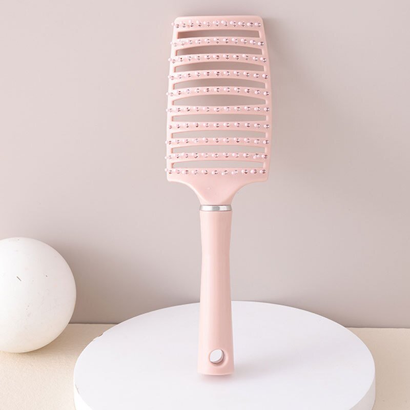 Massager Brush Manufacturer - Straight Shank Macarone Color Plastic Soft Comb