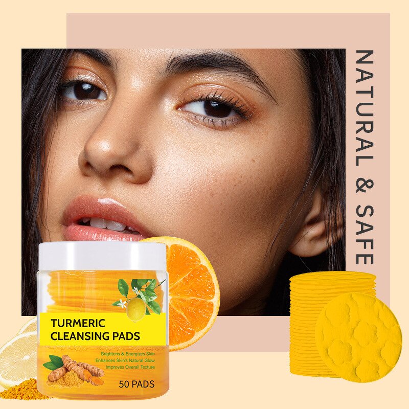 Cleansing Pads Manufacturer - Wholesale 50 Pcs Acid Turmeric for Face Exfoliation