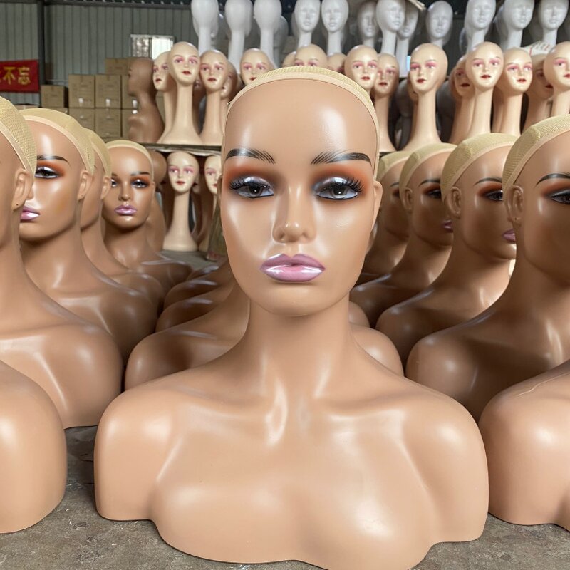 Mannequin Head Manufacturer - European American with Shoulder for Wigs & Display