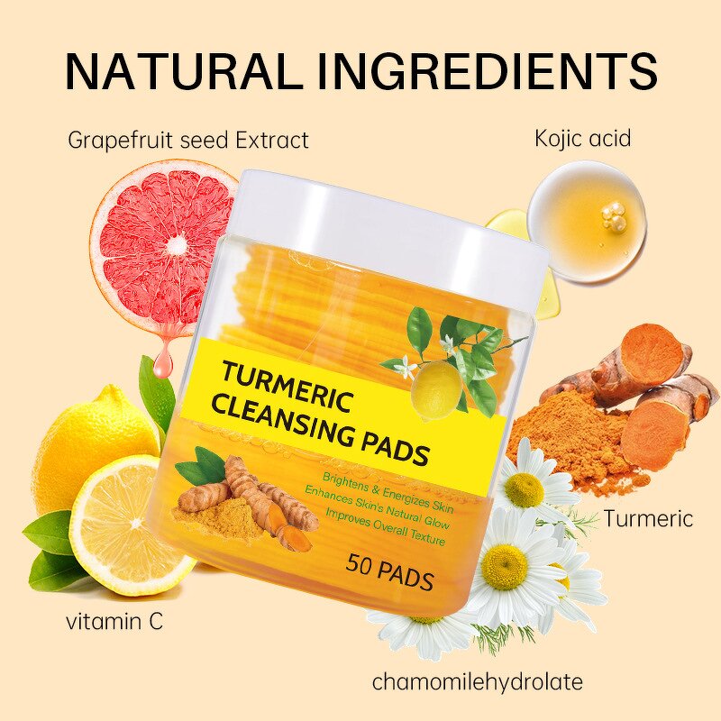 Cleansing Pads Manufacturer - Wholesale 50 Pcs Acid Turmeric for Face Exfoliation