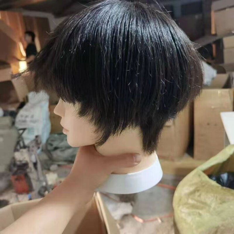 Wig Head Manufacturer - Professional Male with Human Hair for Cutting & Styling