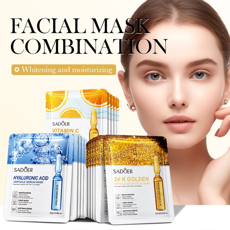 Facial Mask Manufacturer - SADOER Moisturizing Firming with Hyaluronic Acid Gold