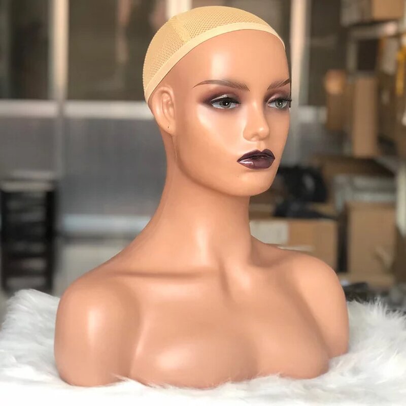 Mannequin Head Manufacturer - European American with Shoulder for Wigs & Display