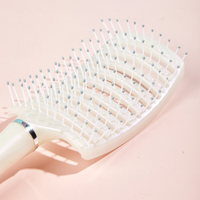 Massager Brush Manufacturer - Straight Shank Macarone Color Plastic Soft Comb