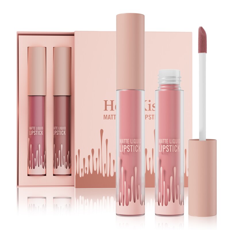 Liquid Lipstick Set Manufacturer - Hellokiss LC-107 Waterproof 4-Piece Matte Ink