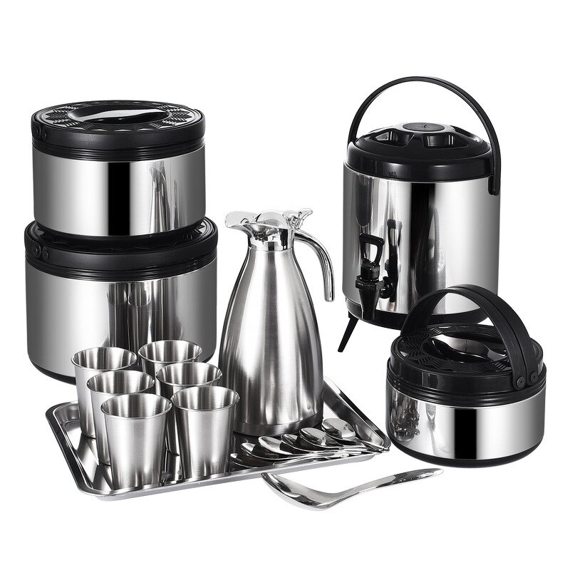 Cookware Set Manufacturer - 19pcs Stainless Steel Outdoor Camping with Insulated Food