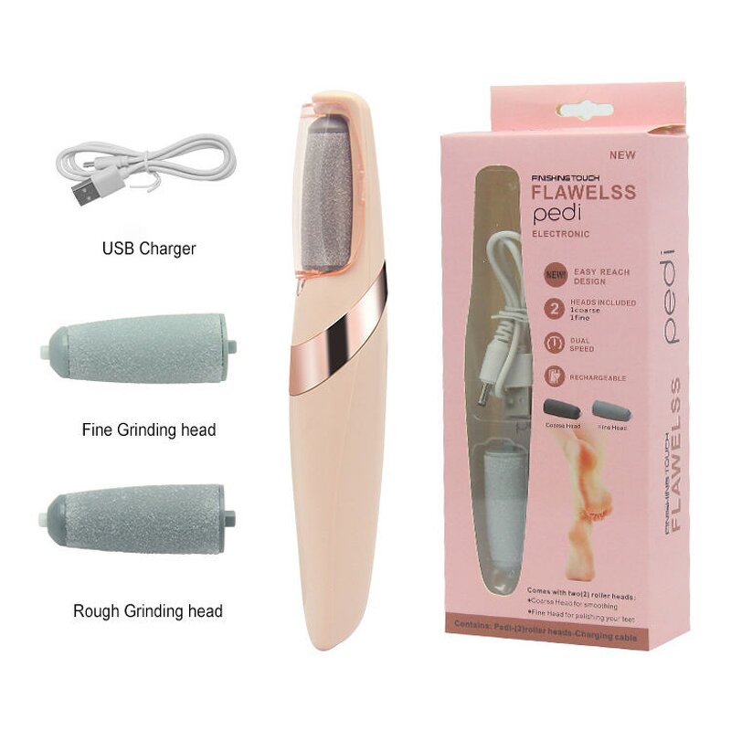 Electric Foot File Manufacturer - Wholesale Pedicure 4 Different Roller Rechargeable