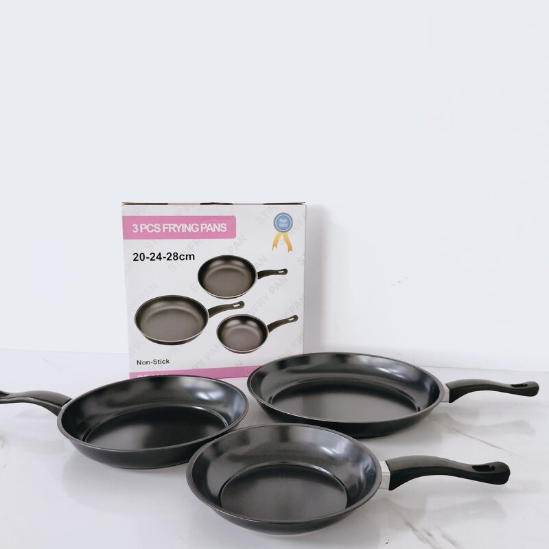Frying Pan Set Manufacturer - 3 Piece Nonstick Omelette 8 9.5 11 Inch with Handles