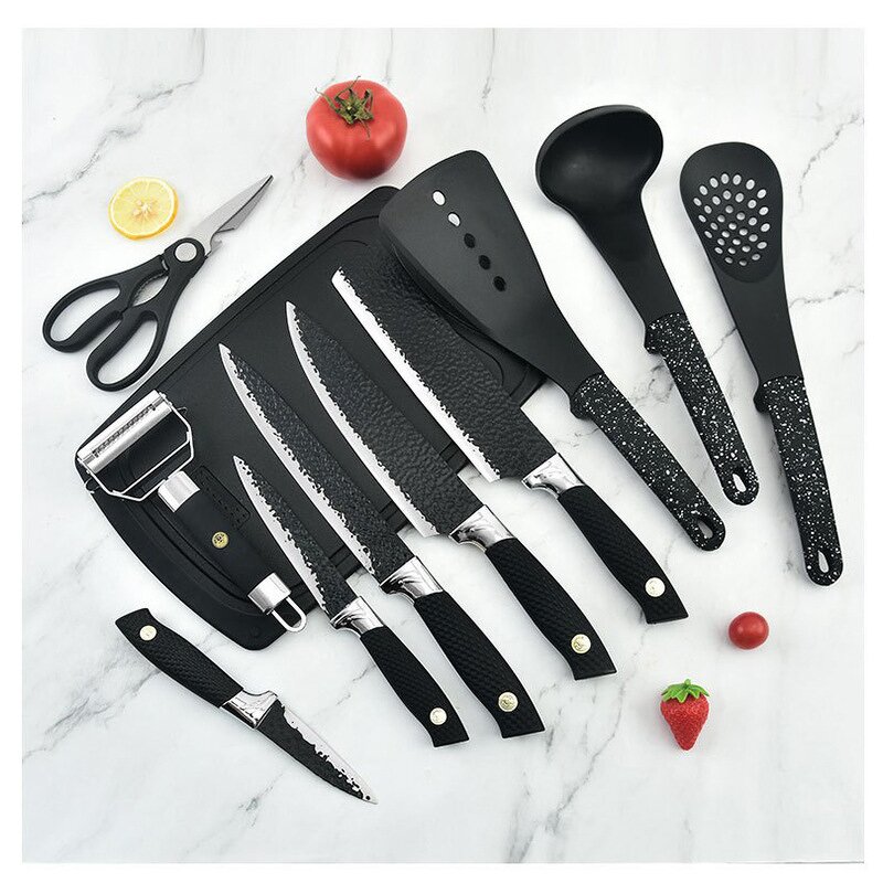 Knife Set Manufacturer - 12pcs with Block & Cutting Board Premium Forged for Kitchen
