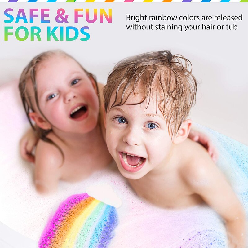 Bath Bombs Manufacturer - 2-Pieces Kids Aromatherapy Rainbow with Essential Oils