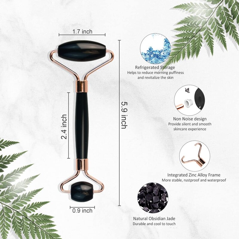 Facial Massage Tools Manufacturer - Wholesale Black Obsidian Roller & Gua Sha