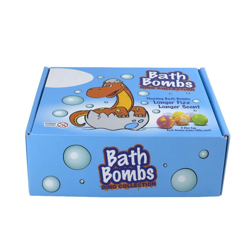 Bath Bomb Manufacturer - 6 Pack Child Safe Dino Egg with Surprise Inside