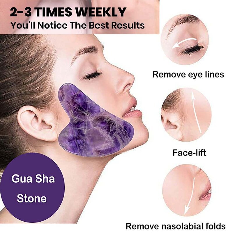 Gua Sha Board Manufacturer - Custom Packaging Natural Purple Jade Amethyst