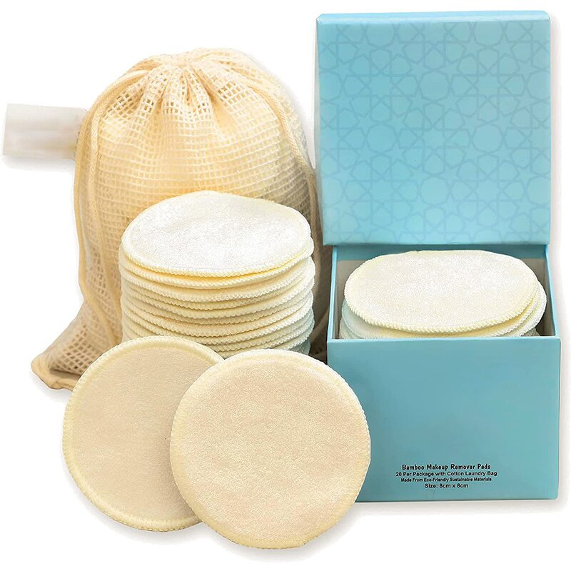 Makeup Rounds Manufacturer - 100% Washable Eco-friendly Natural Bamboo (15 Pack)