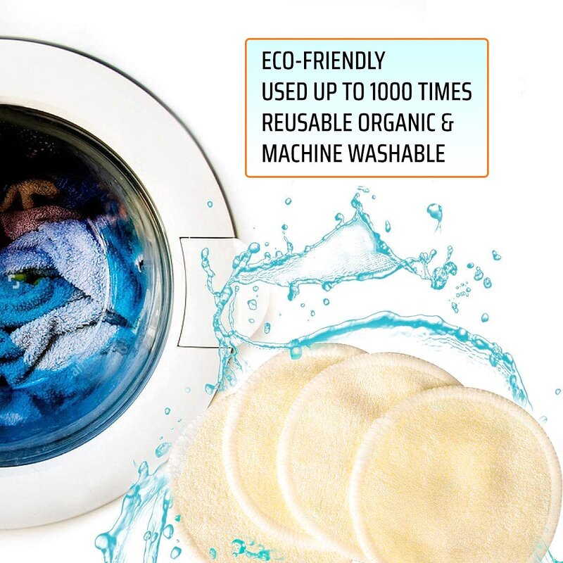 Makeup Rounds Manufacturer - 100% Washable Eco-friendly Natural Bamboo (15 Pack)