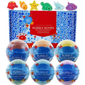 Bubble Bath Bombs Manufacturer - Custom Luxury Box, 6 Pcs with Inside Toys