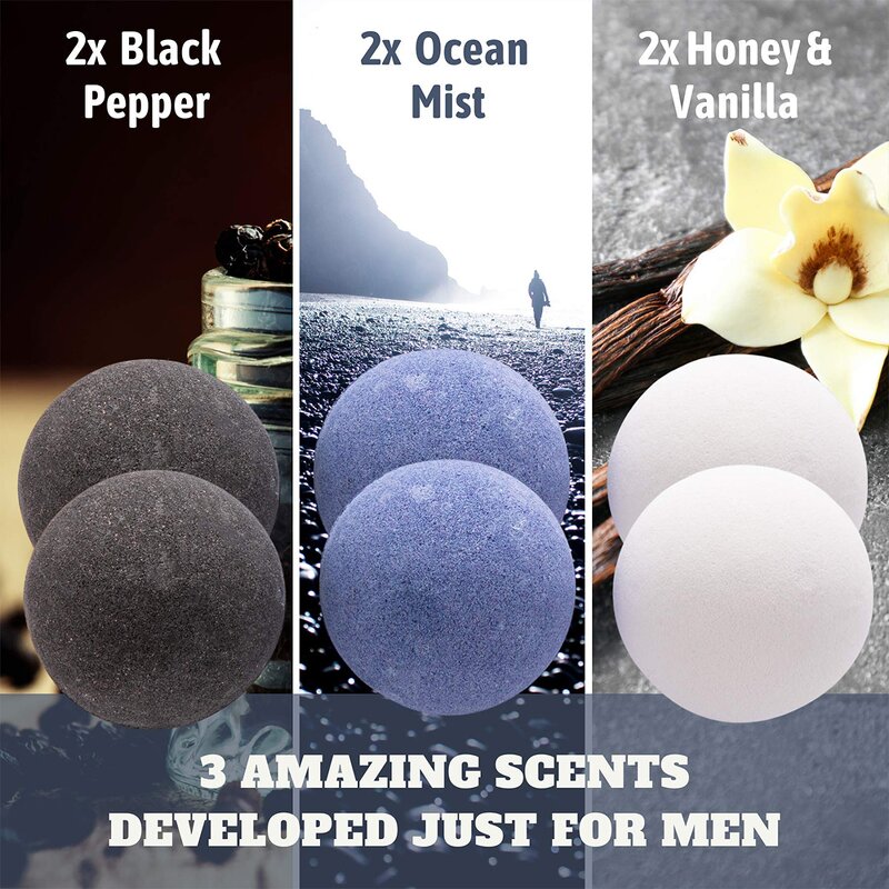 Bath Bombs Gift Set Manufacturer - Customized for Men, Relaxing Bubble Fizzies