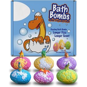 Bath Bomb Manufacturer - 6 Pack Child Safe Dino Egg with Surprise Inside