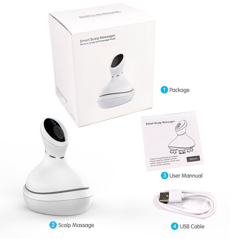 Scalp Massager Manufacturer - Hot Sales Silicone Octopus Automatic Heating Vibrating