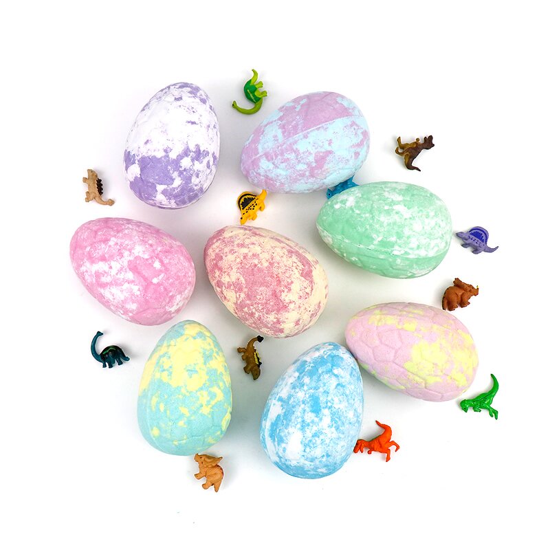Bath Bomb Manufacturer - 6 Pack Child Safe Dino Egg with Surprise Inside