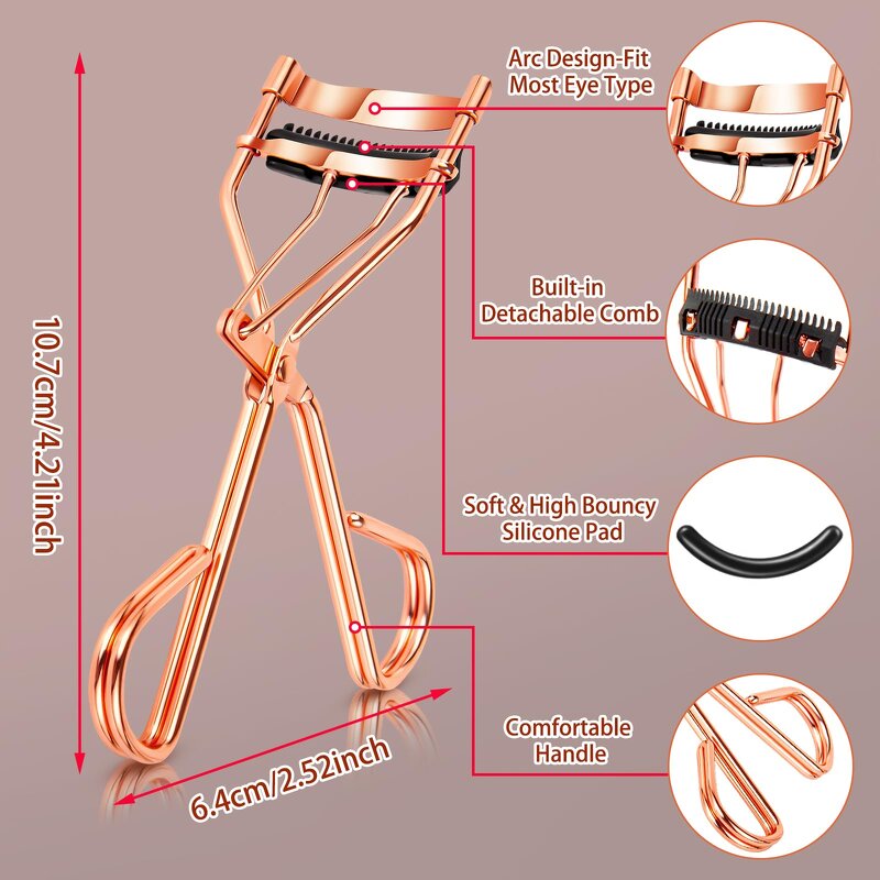 Eyelash Curler Manufacturer - Factory Sale Purple Carbon Steel Salon Tool