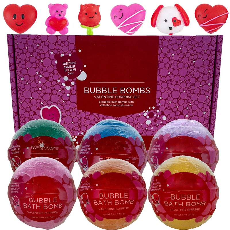 Bubble Bath Bombs Manufacturer - Custom Luxury Box, 6 Pcs with Inside Toys
