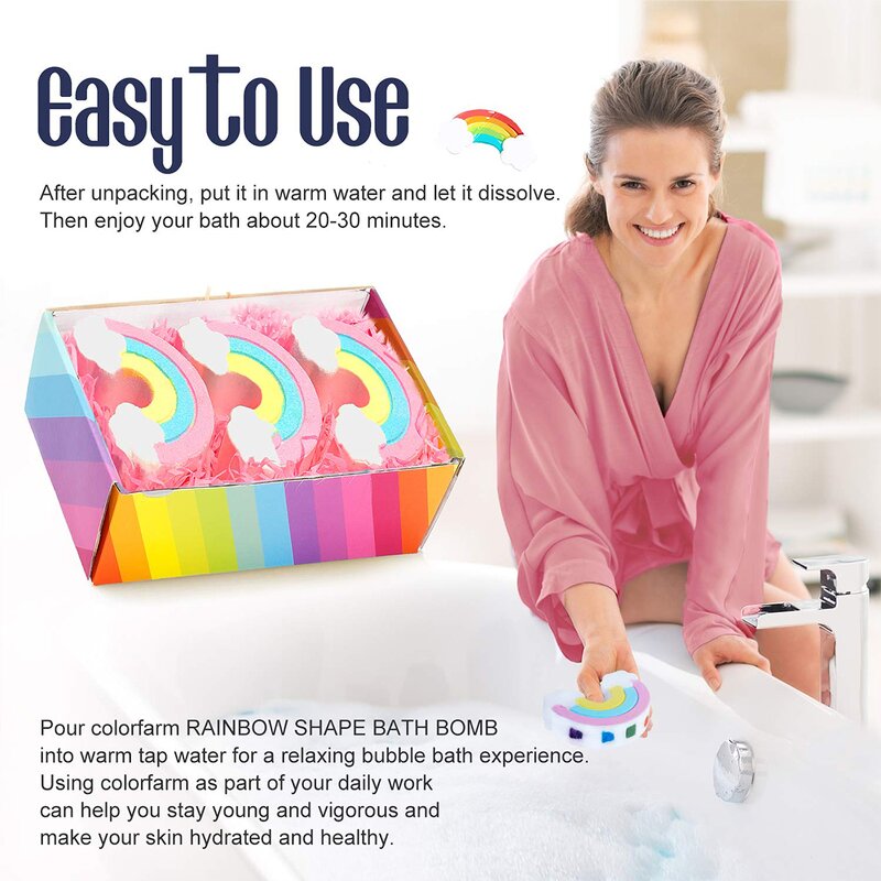 Bath Bombs Manufacturer - 100% Natural Ingredients, Kids Cloud Shape (3 Pcs)