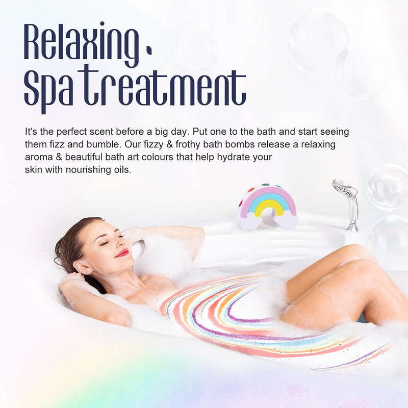 Bath Bombs Manufacturer - 100% Natural Ingredients, Kids Cloud Shape (3 Pcs)