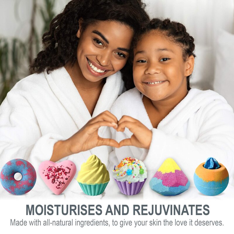 Bath Bombs Gift Set Manufacturer - 6 Pcs Natural Handmade Cute Shape