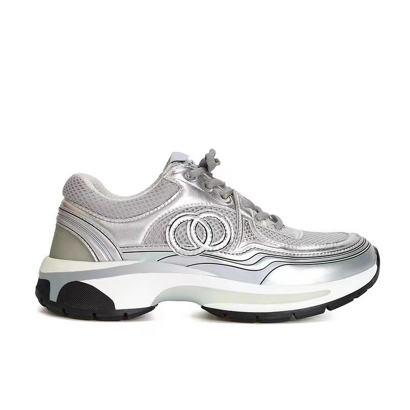 Dad Shoes Manufacturer - Cowhide Mesh Lace-Up Breathable Height-increasing Autumn